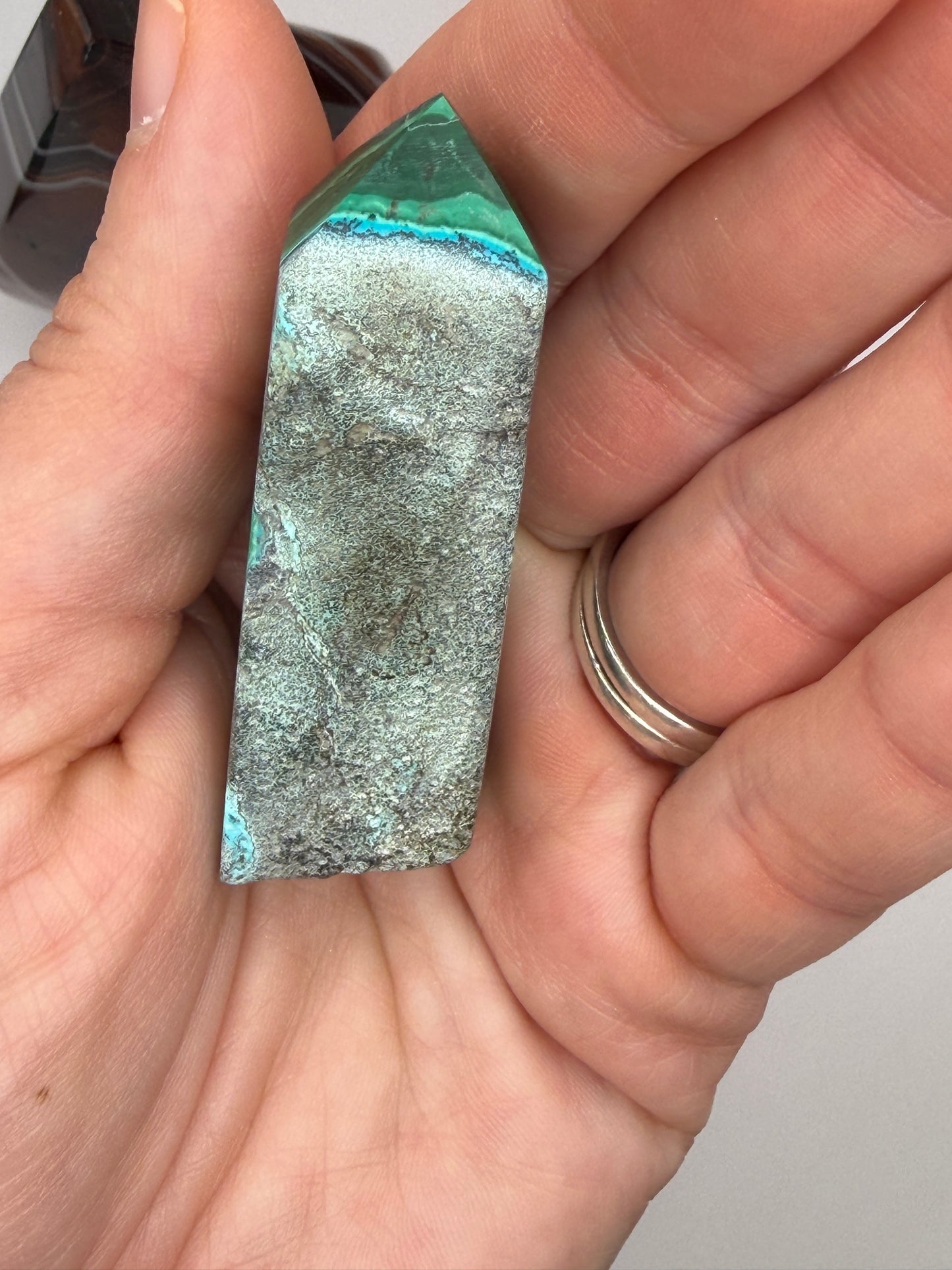 Chrysocolla Mixed Malachite Raw Side Point Style 13