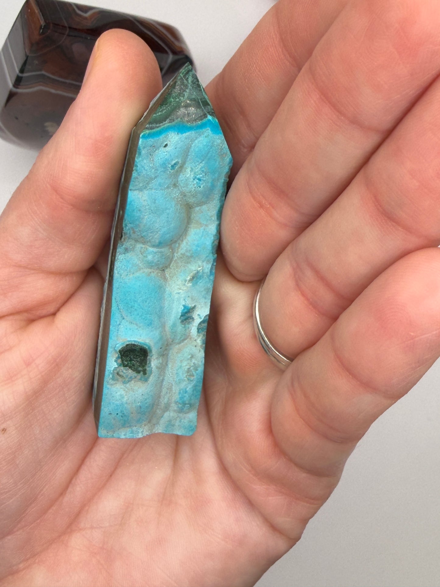 Chrysocolla Mixed Malachite Raw Side Point Style 33