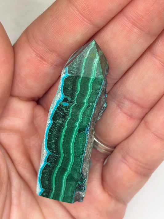 Chrysocolla Mixed Malachite Raw Side Point Style 9
