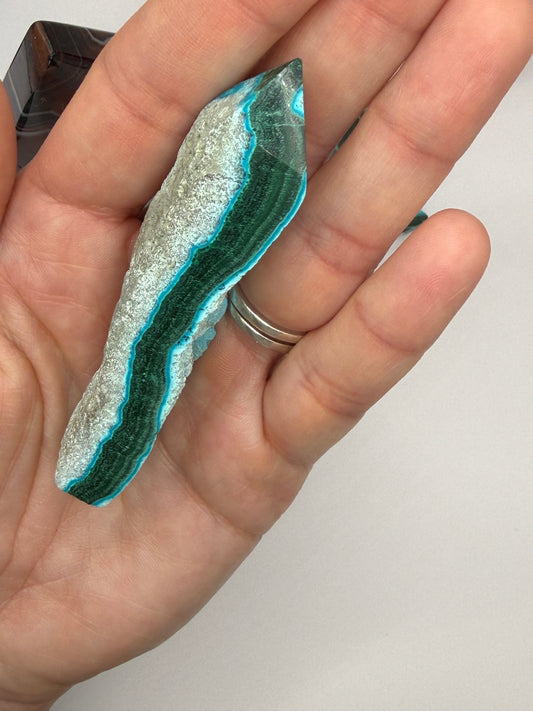 Chrysocolla Mixed Malachite Raw Side Point Style 2