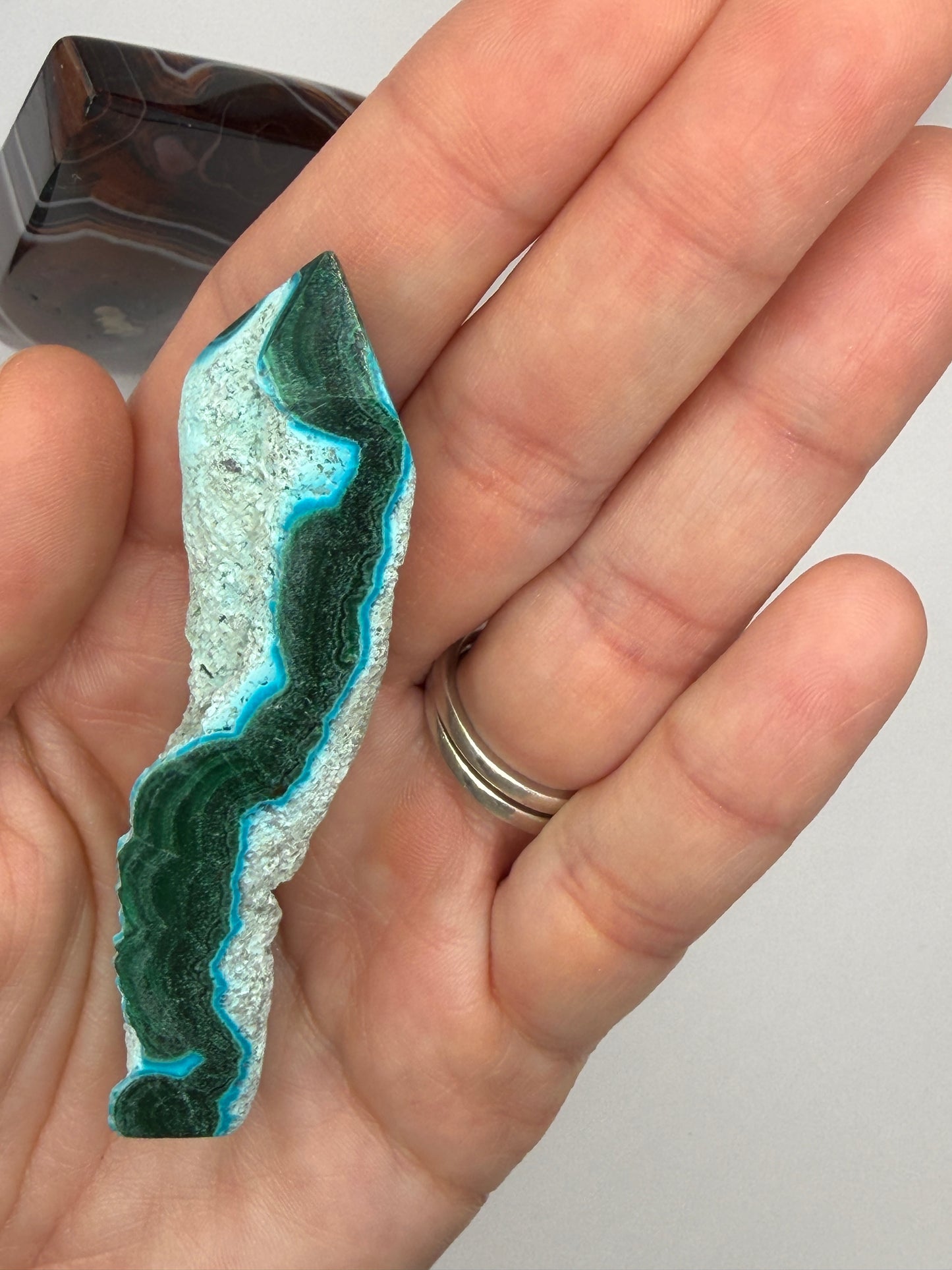 Chrysocolla Mixed Malachite Raw Side Point Style 2