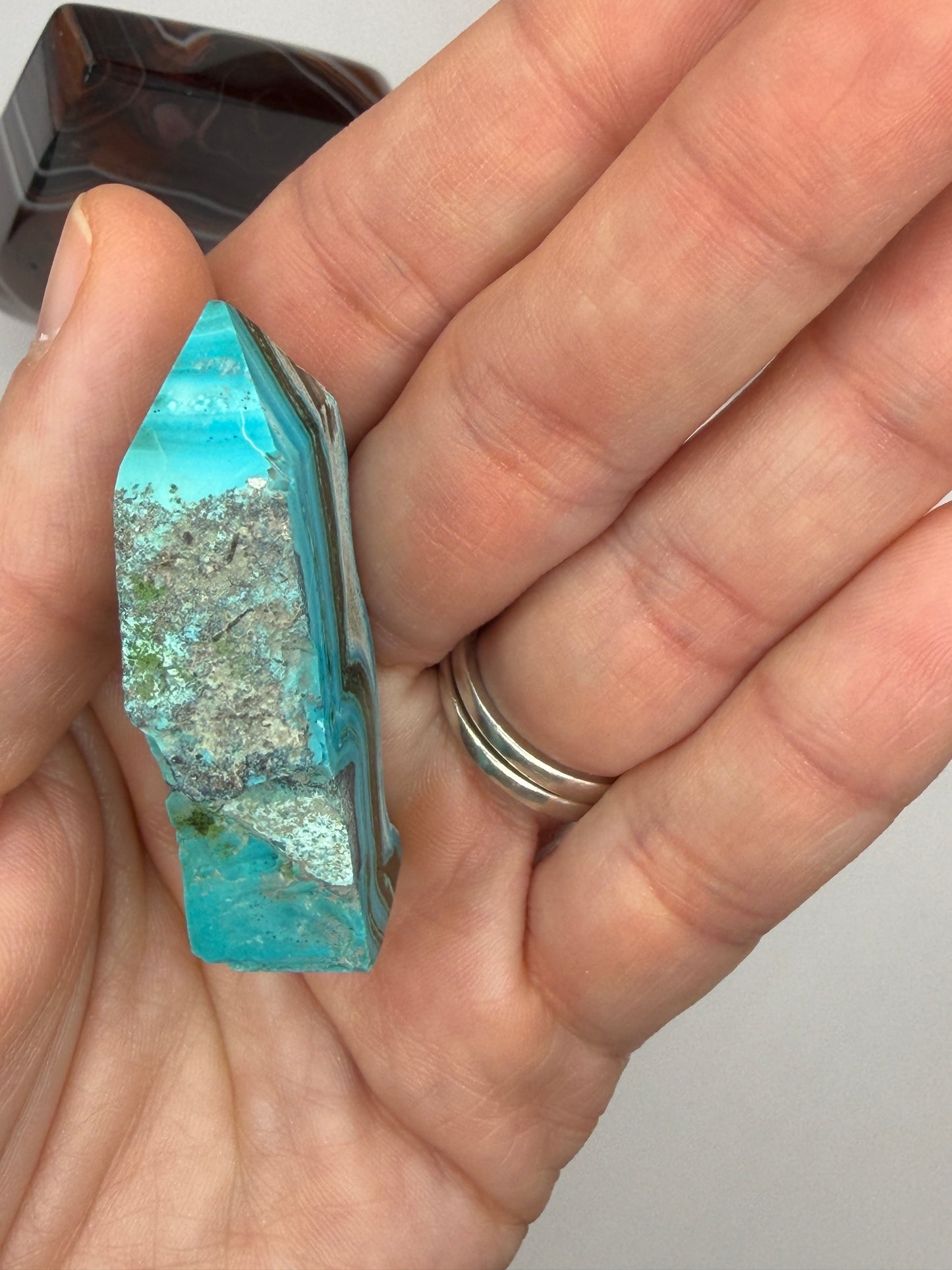 Chrysocolla Mixed Malachite Raw Side Point Style 3
