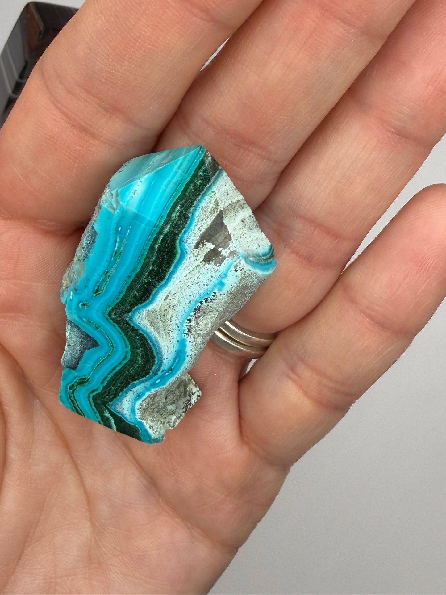 Chrysocolla Mixed Malachite Raw Side Point Style 3
