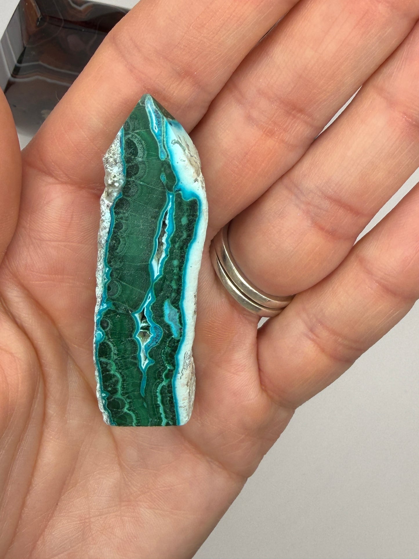 Chrysocolla Mixed Malachite Raw Side Point Style 4