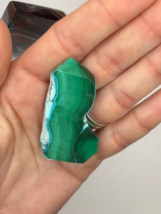 Chrysocolla Mixed Malachite Raw Side Point Style 5