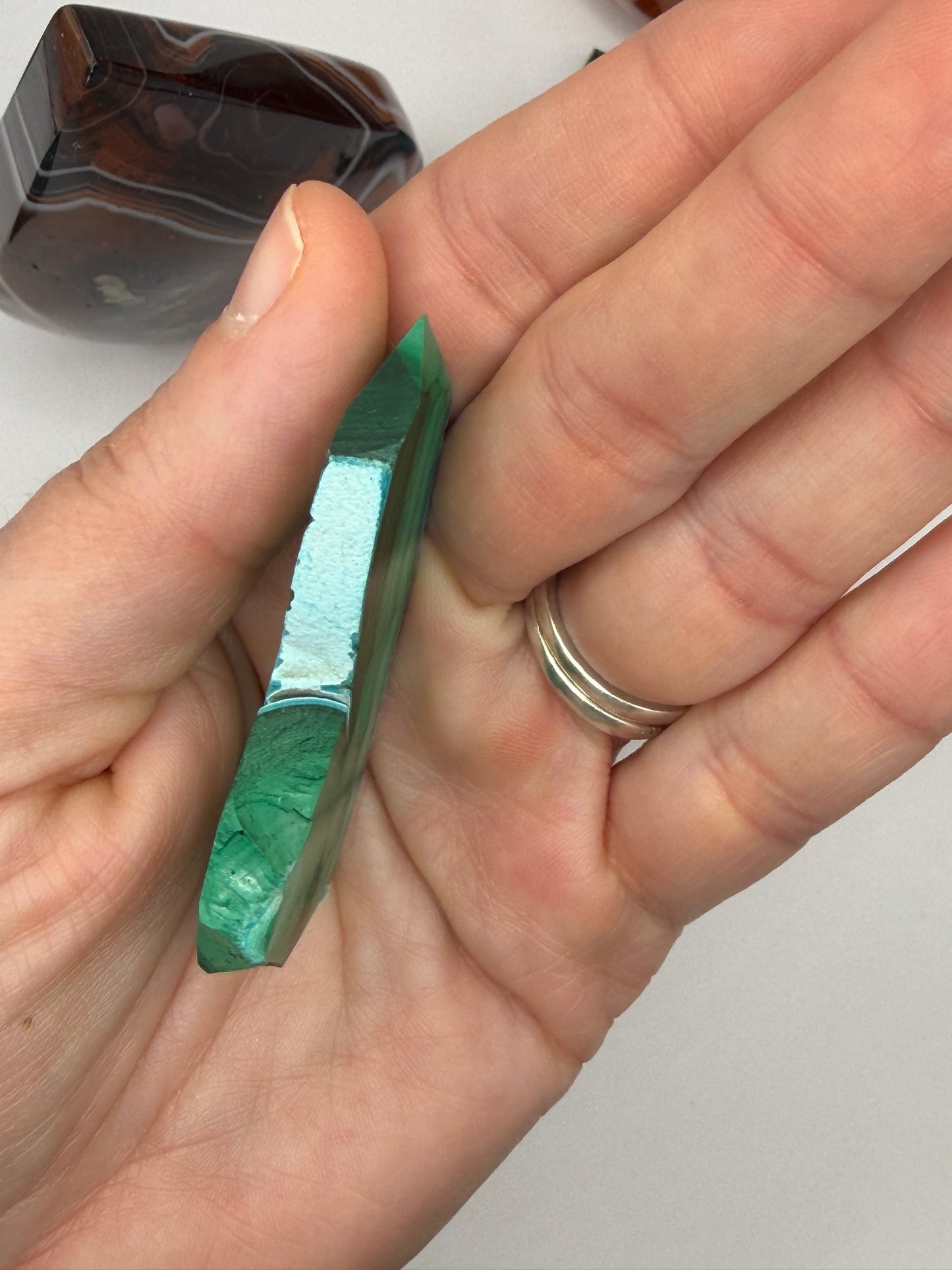 Chrysocolla Mixed Malachite Raw Side Point Style 5