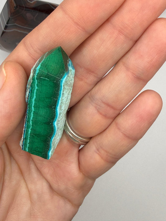 Chrysocolla Mixed Malachite Raw Side Point Style 6