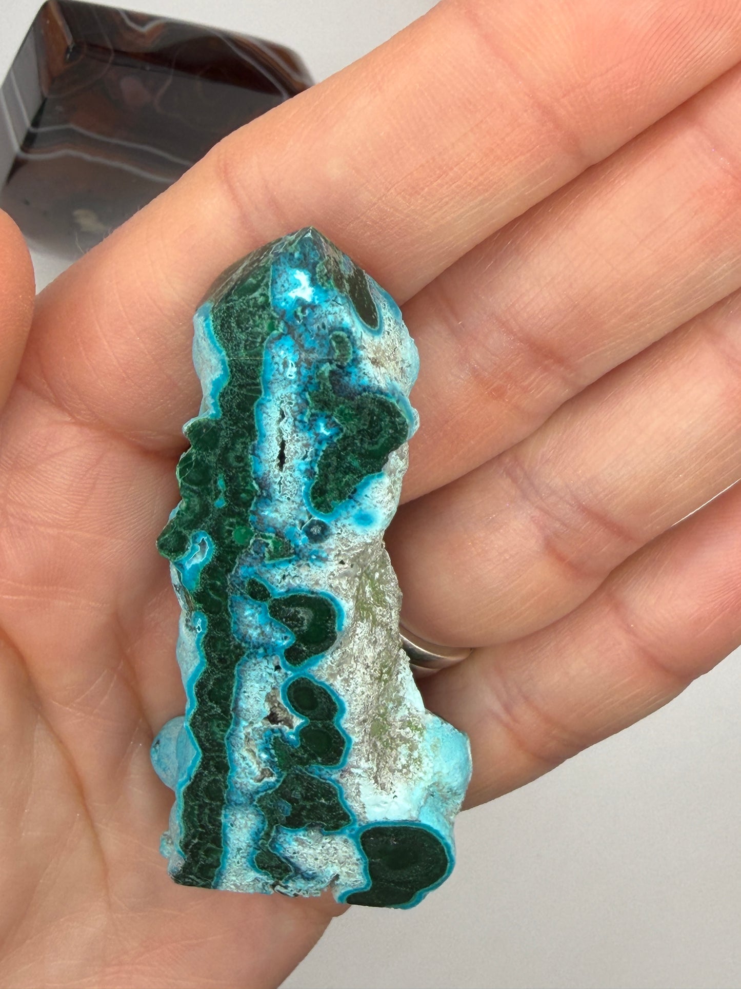 Chrysocolla Mixed Malachite Raw Side Point Style 7