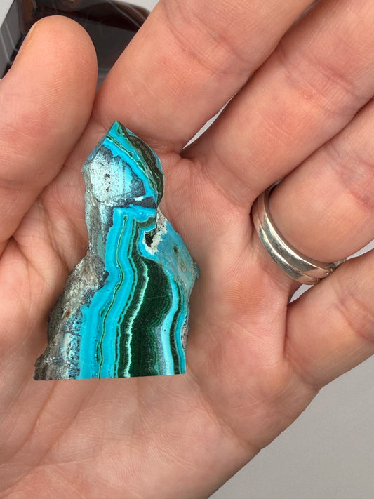 Chrysocolla Mixed Malachite Raw Side Point Style 8
