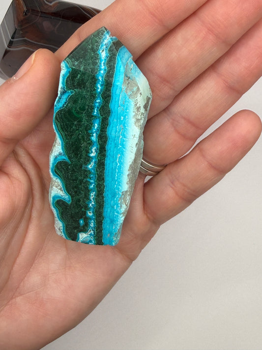 Chrysocolla Mixed Malachite Raw Side Point Style 10