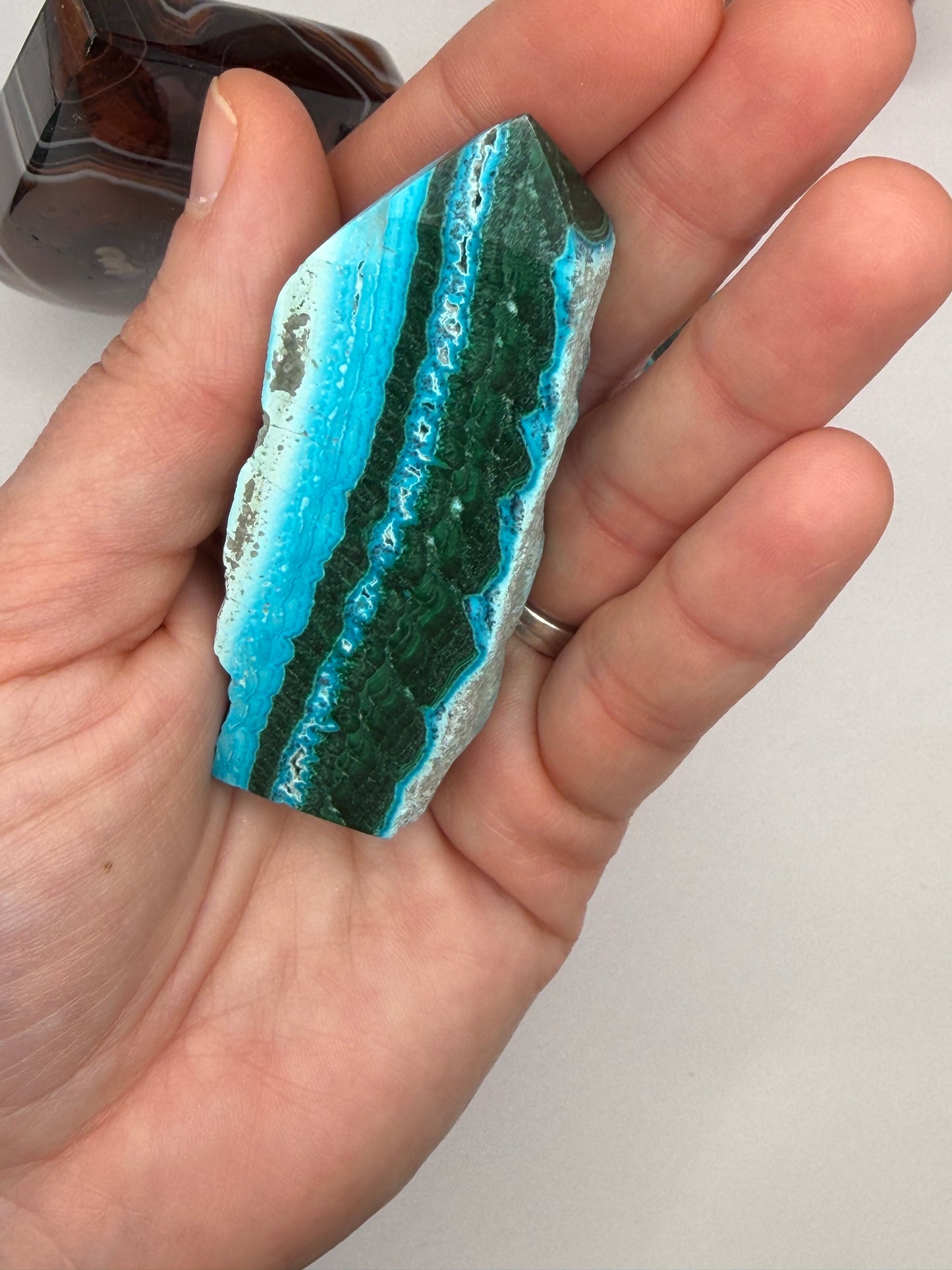 Chrysocolla Mixed Malachite Raw Side Point Style 10
