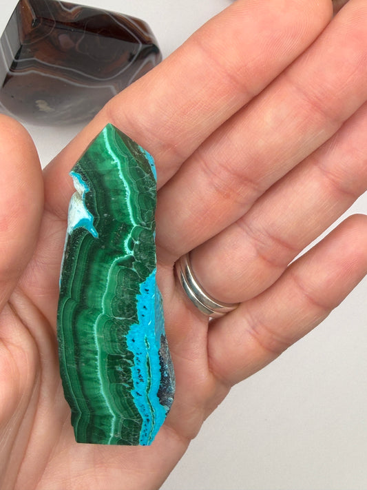 Chrysocolla Mixed Malachite Raw Side Point Style 11