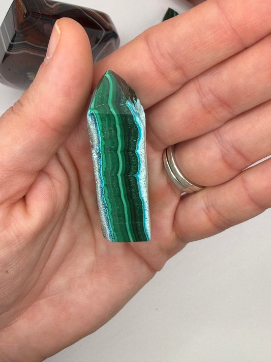 Chrysocolla Mixed Malachite Raw Side Point Style 13