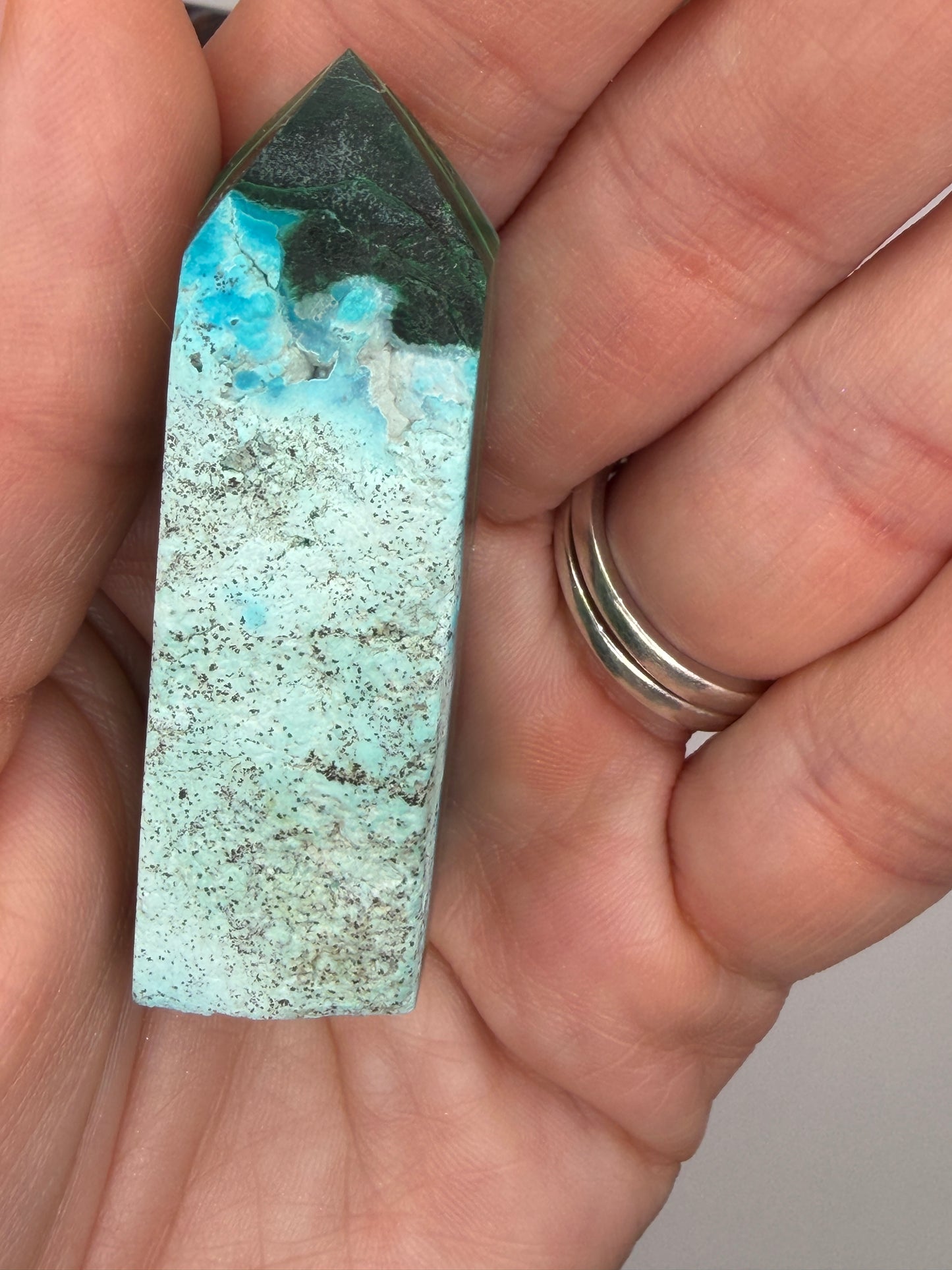 Chrysocolla Mixed Malachite Raw Side Point Style 13