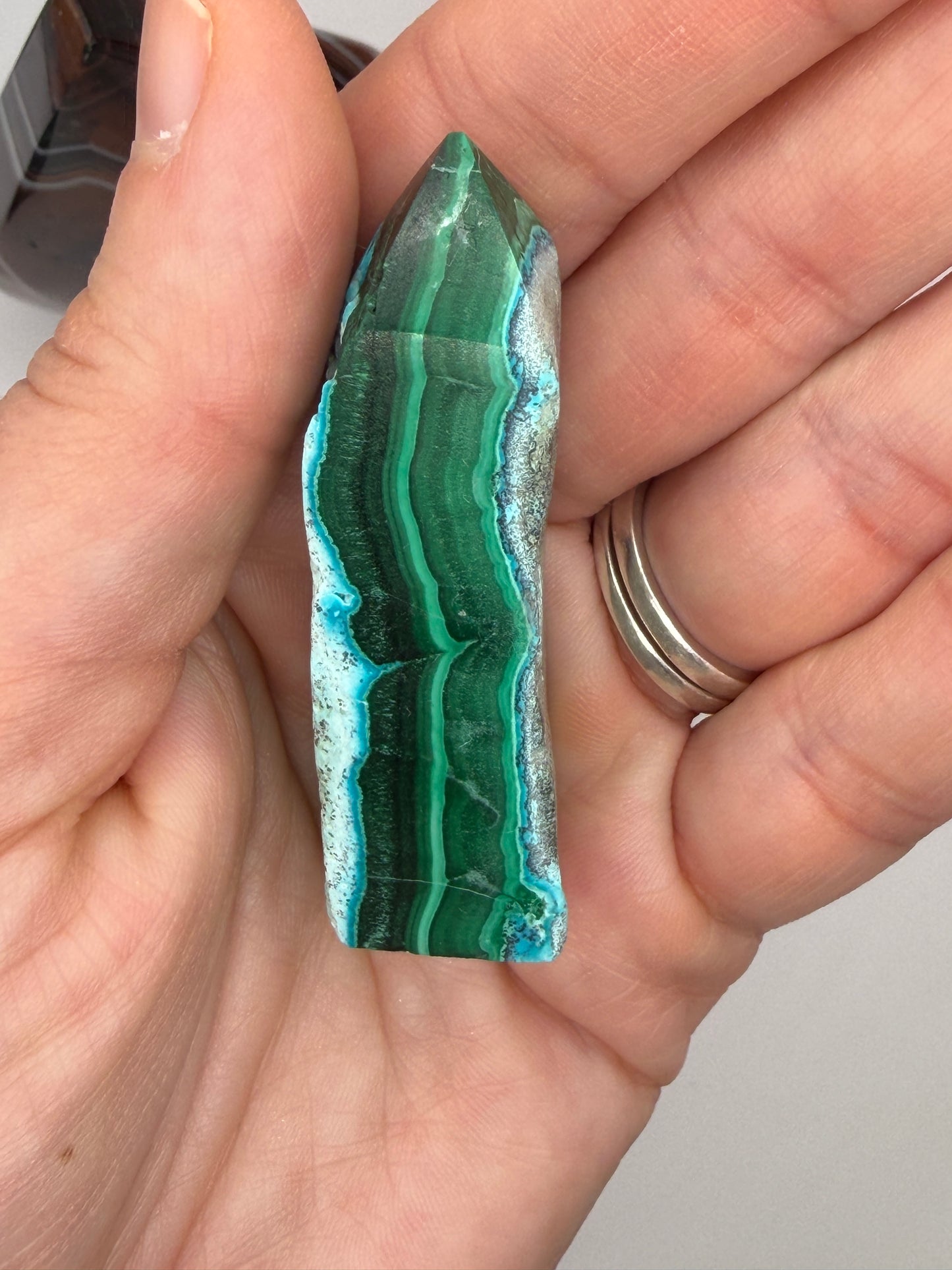 Chrysocolla Mixed Malachite Raw Side Point Style 13