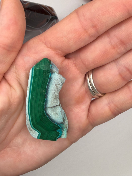 Chrysocolla Mixed Malachite Raw Side Point Style 14