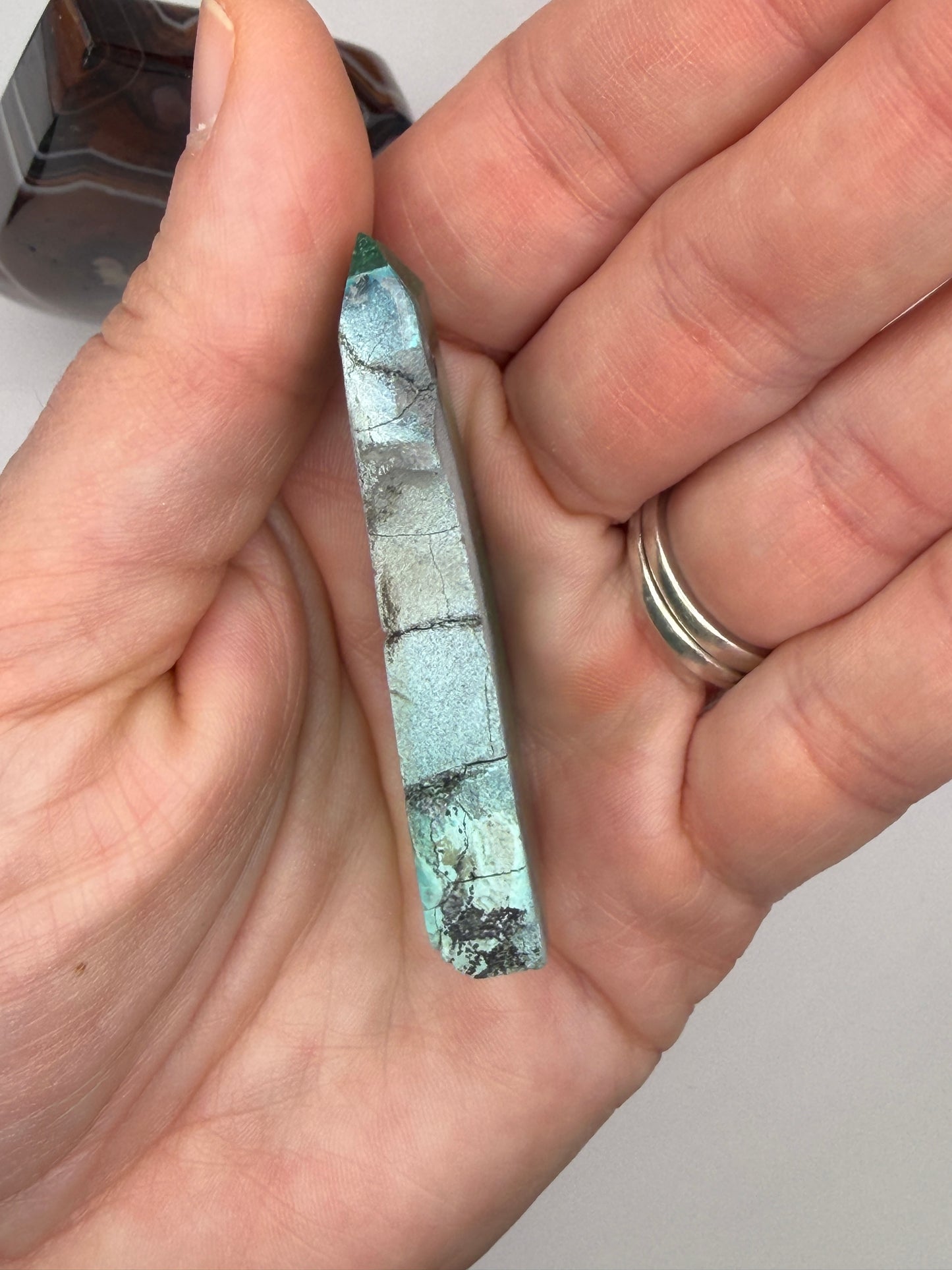 Chrysocolla Mixed Malachite Raw Side Point Style 14