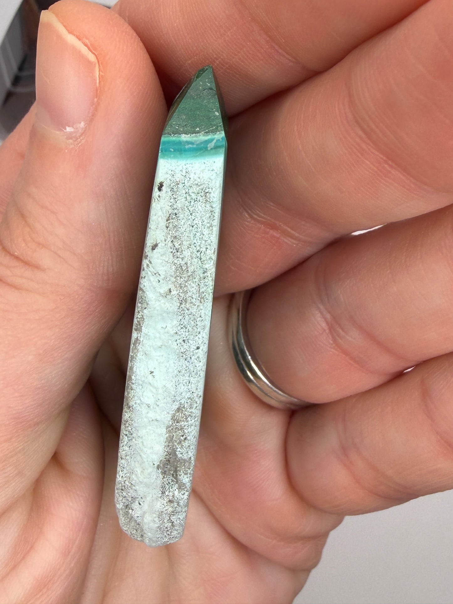 Chrysocolla Mixed Malachite Raw Side Point Style 14