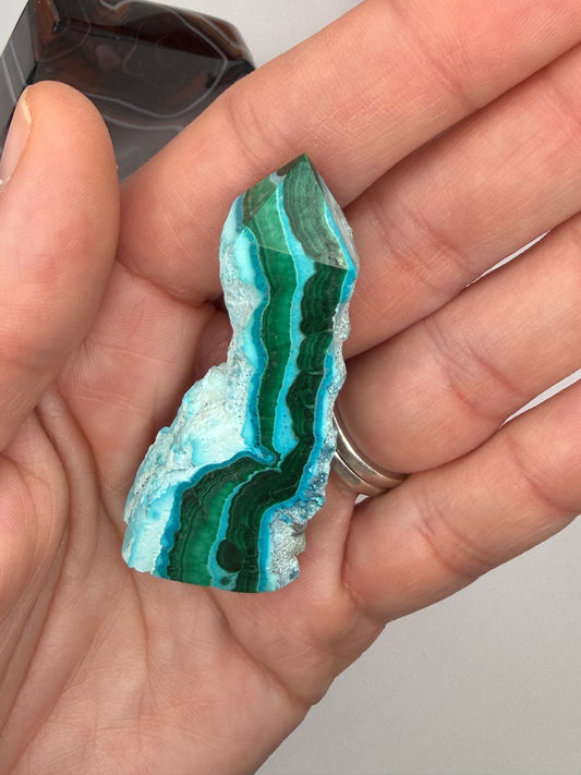 Chrysocolla Mixed Malachite Raw Side Point Style 15