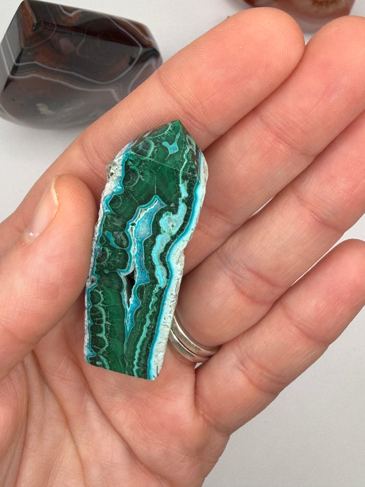 Chrysocolla Mixed Malachite Raw Side Point Style 17