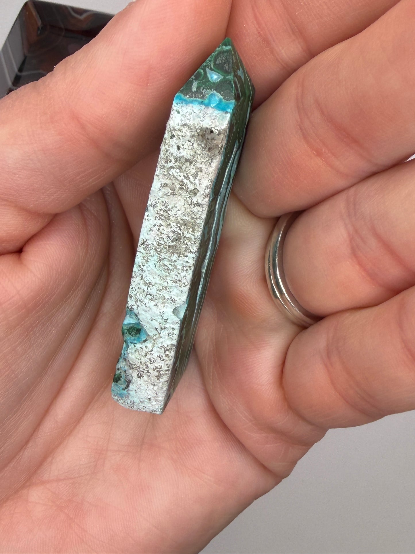 Chrysocolla Mixed Malachite Raw Side Point Style 17
