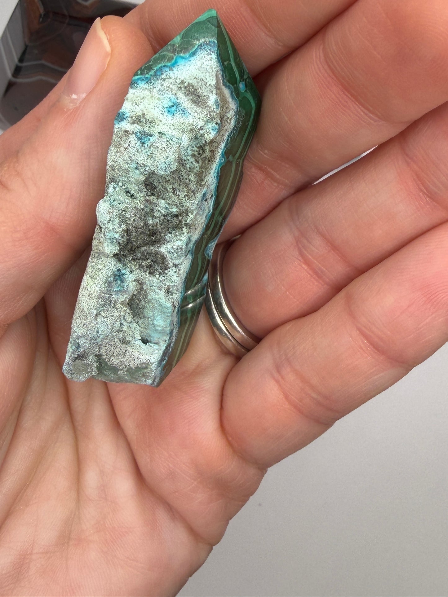 Chrysocolla Mixed Malachite Raw Side Point Style 18