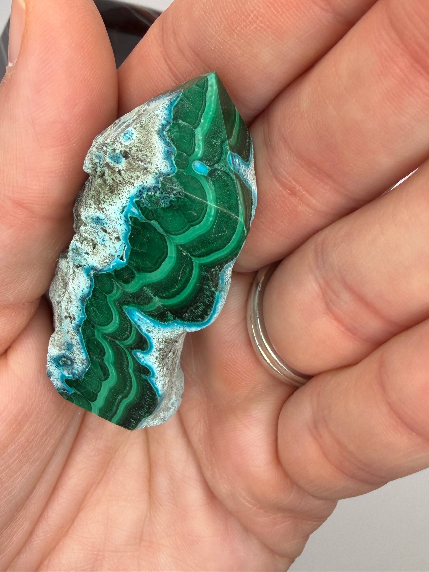 Chrysocolla Mixed Malachite Raw Side Point Style 18