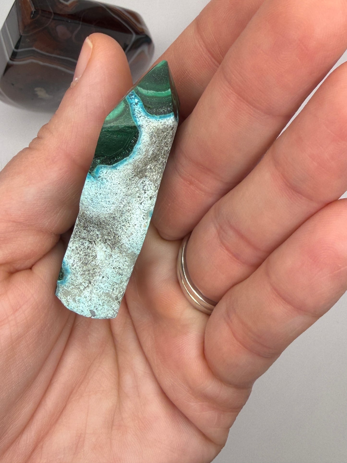 Chrysocolla Mixed Malachite Raw Side Point Style 18