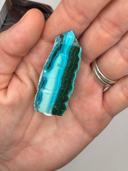 Chrysocolla Mixed Malachite Raw Side Point Style 19