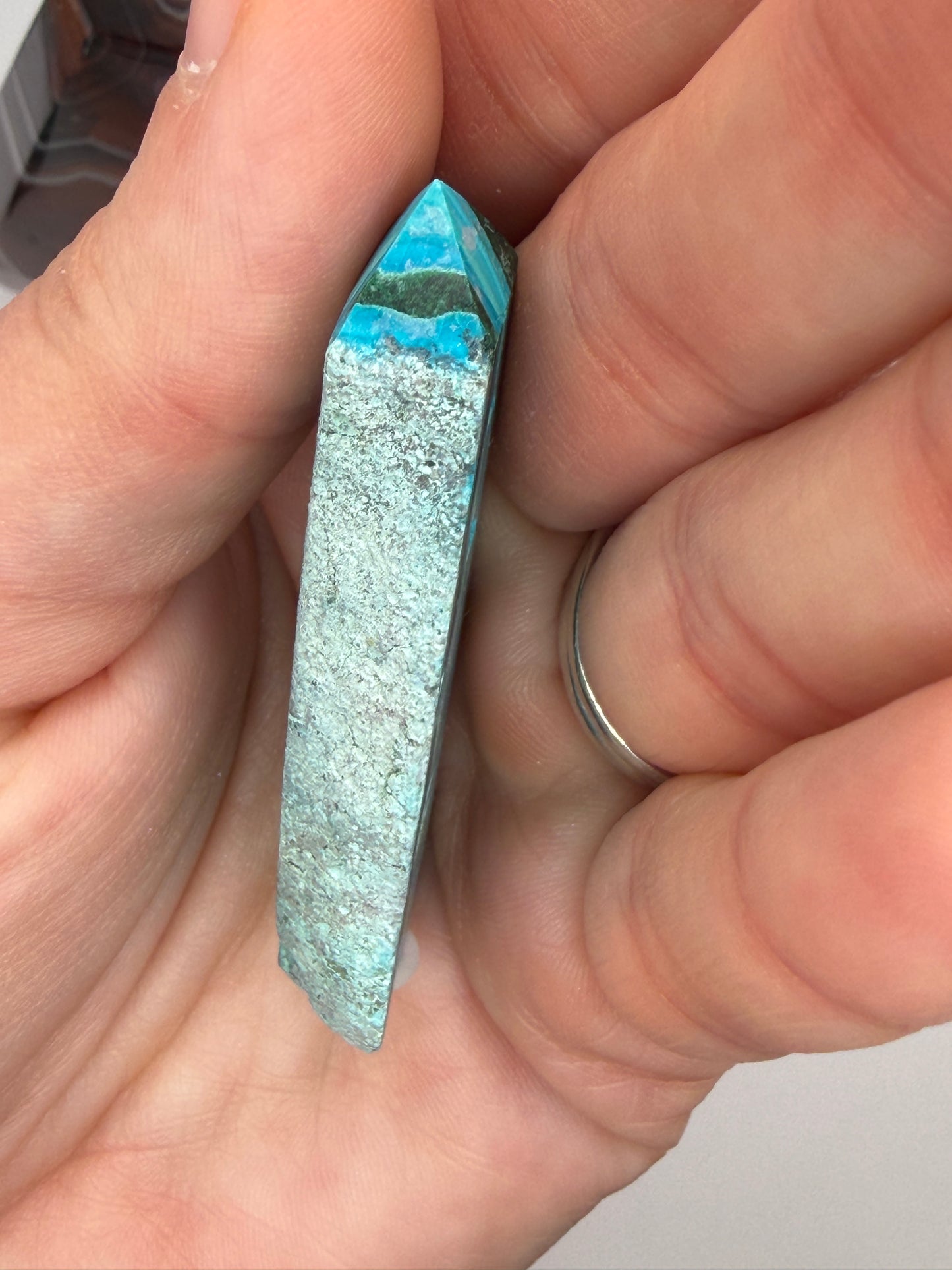 Chrysocolla Mixed Malachite Raw Side Point Style 19