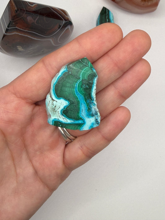 Chrysocolla Mixed Malachite Raw Side Point Style 20