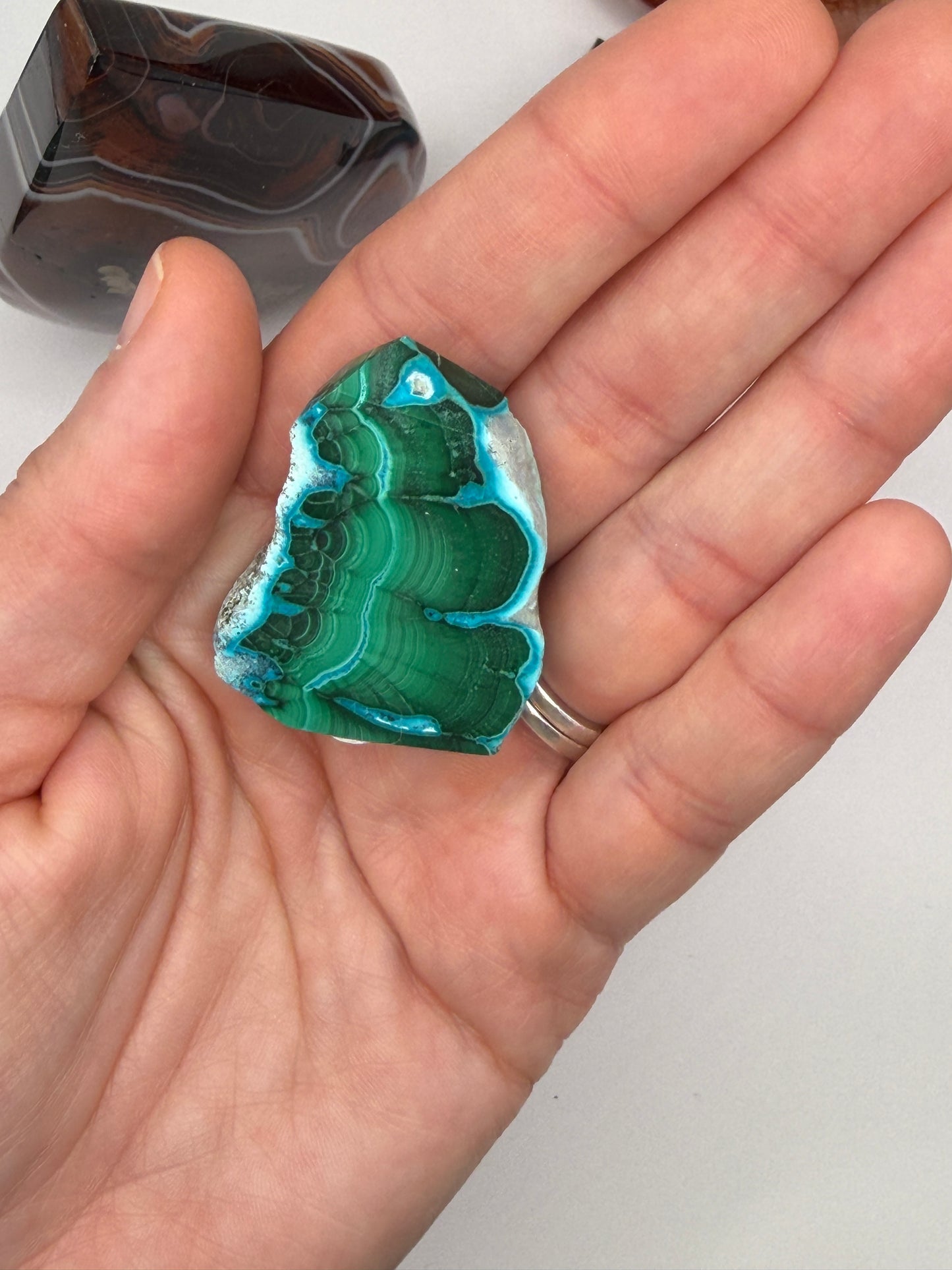 Chrysocolla Mixed Malachite Raw Side Point Style 20