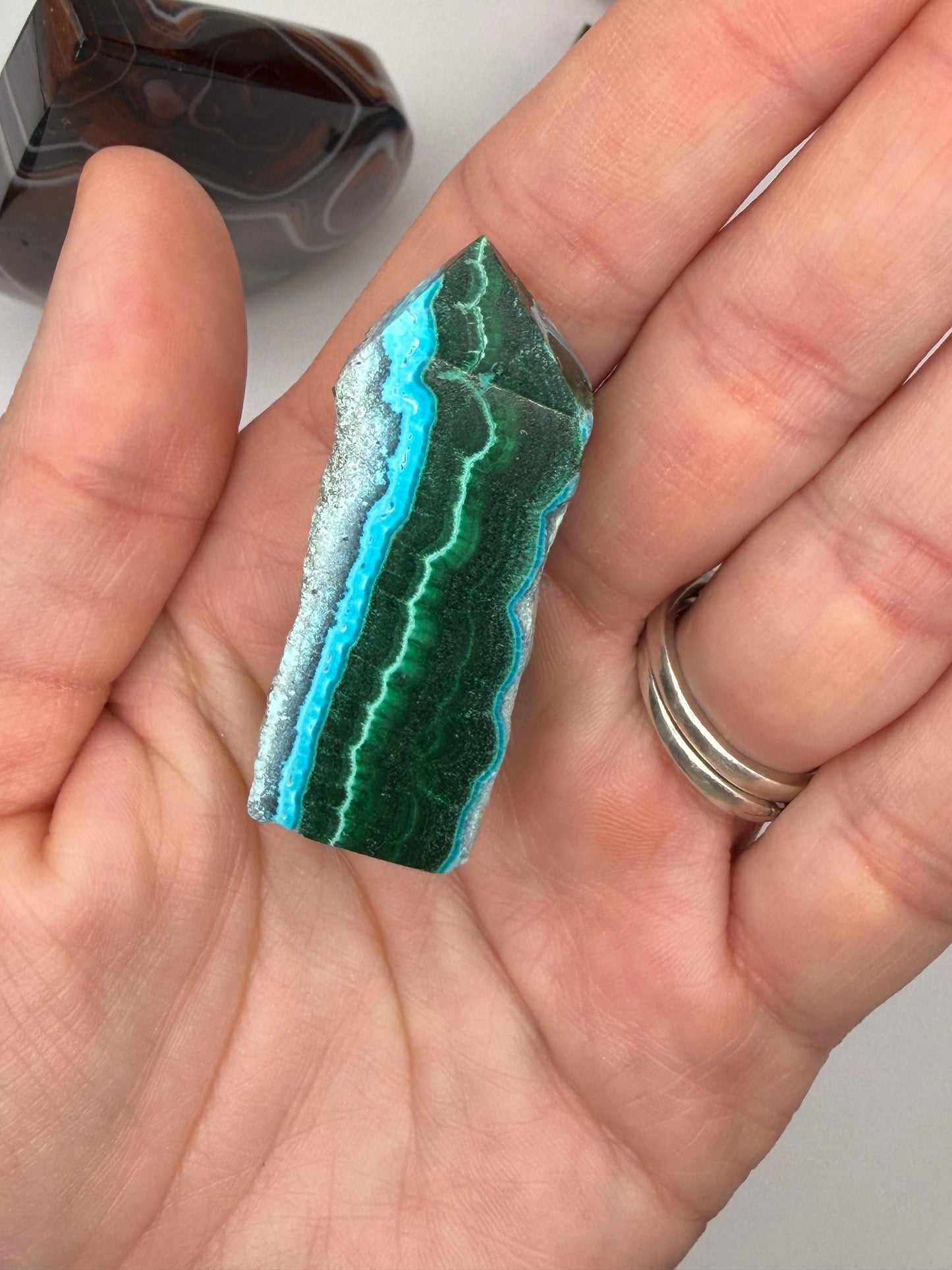 Chrysocolla Mixed Malachite Raw Side Point Style 21