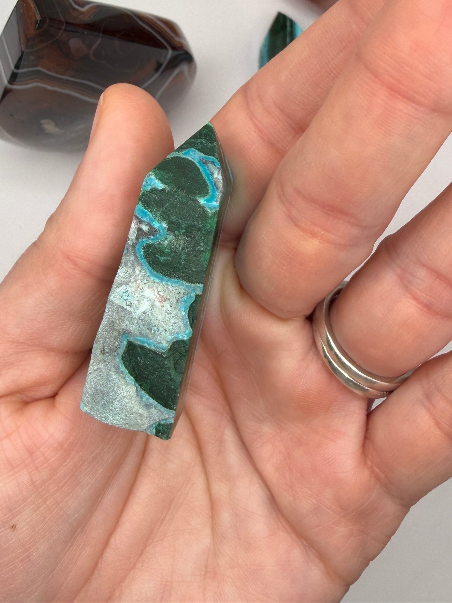 Chrysocolla Mixed Malachite Raw Side Point Style 21
