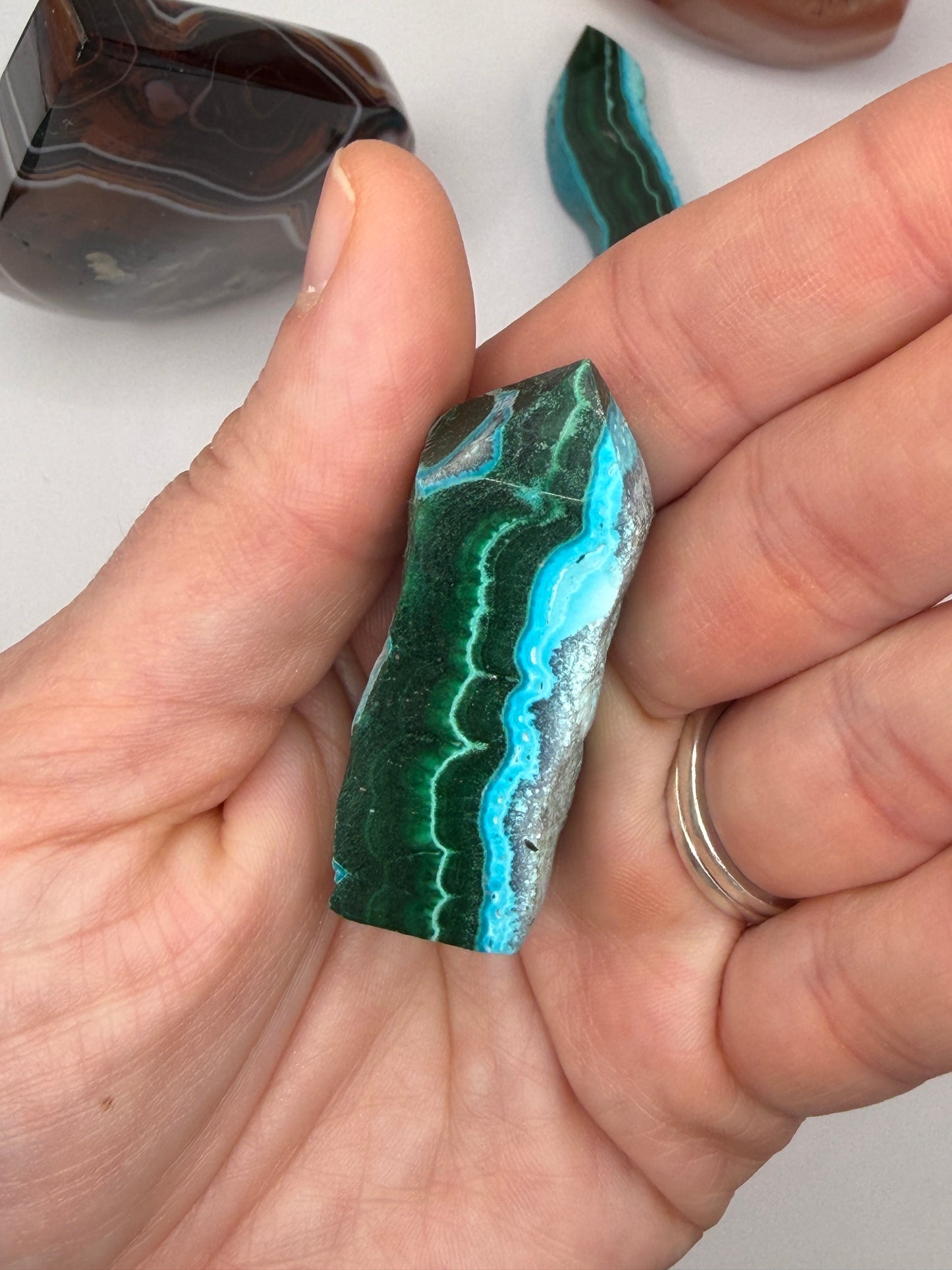 Chrysocolla Mixed Malachite Raw Side Point Style 21