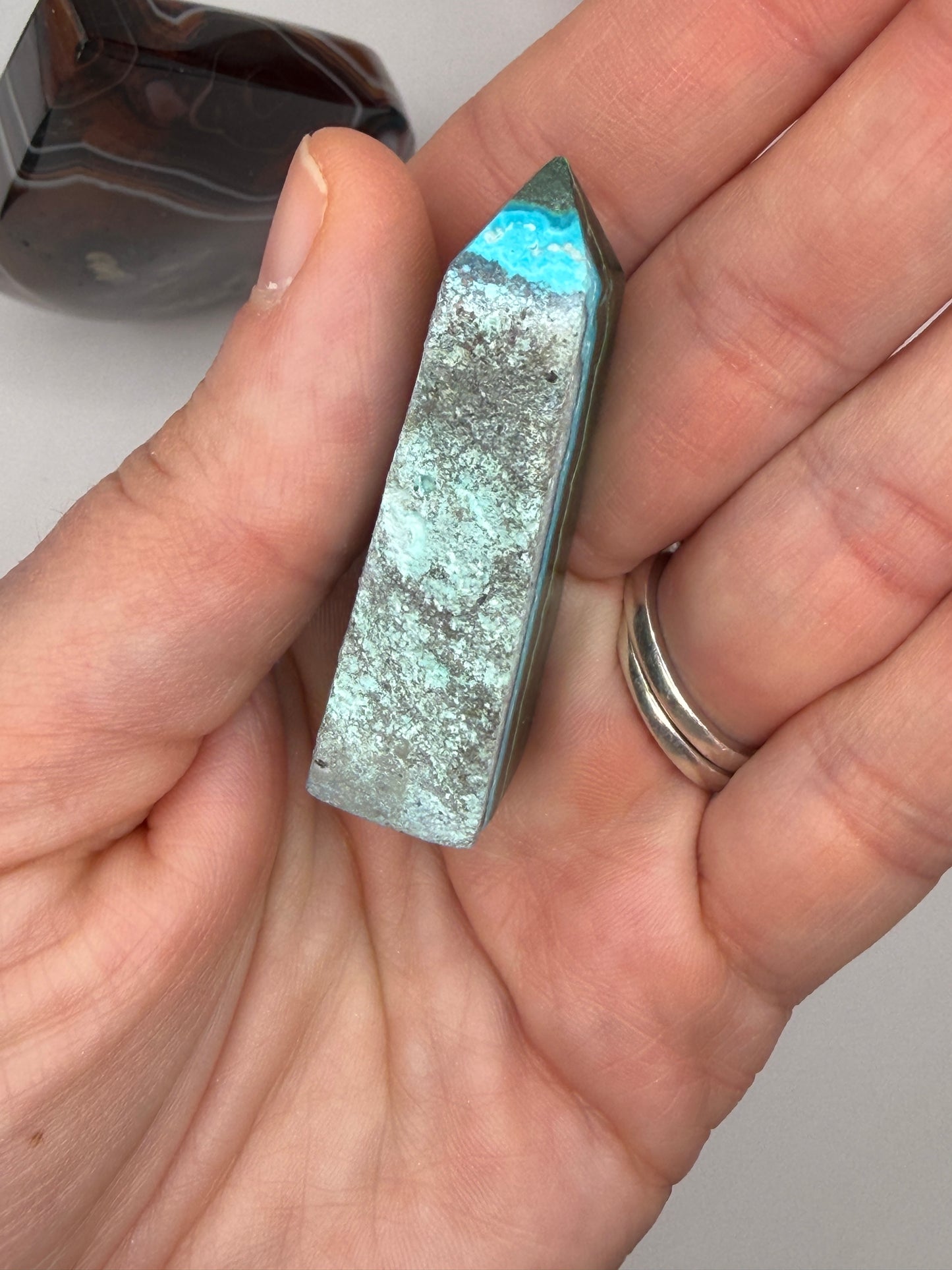 Chrysocolla Mixed Malachite Raw Side Point Style 21
