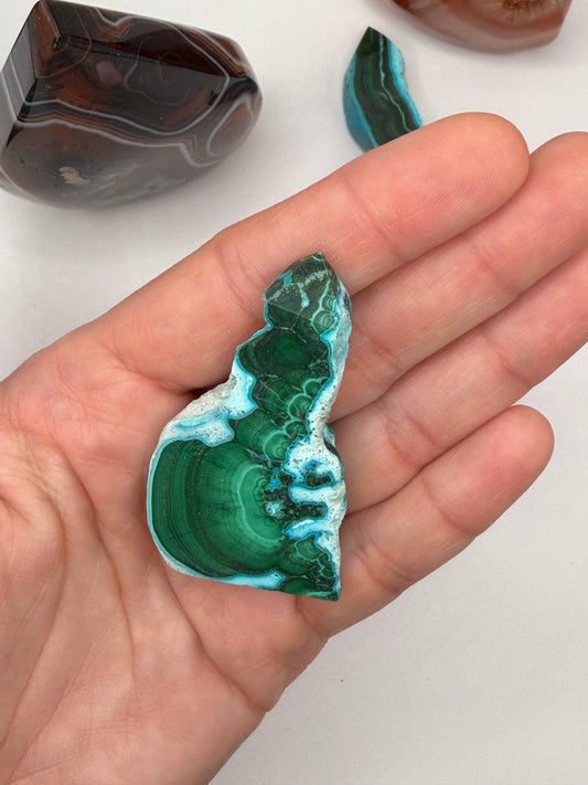 Chrysocolla Mixed Malachite Raw Side Point Style 22