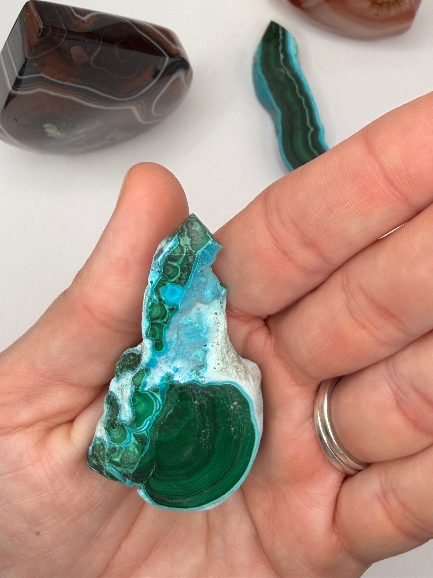 Chrysocolla Mixed Malachite Raw Side Point Style 22