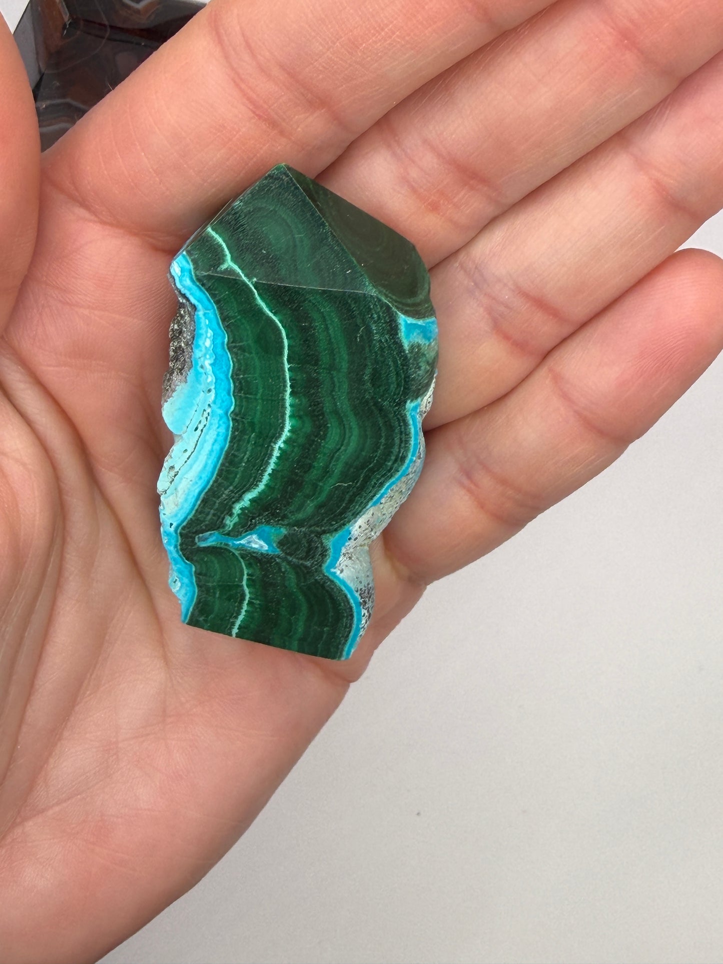 Chrysocolla Mixed Malachite Raw Side Point Style 23