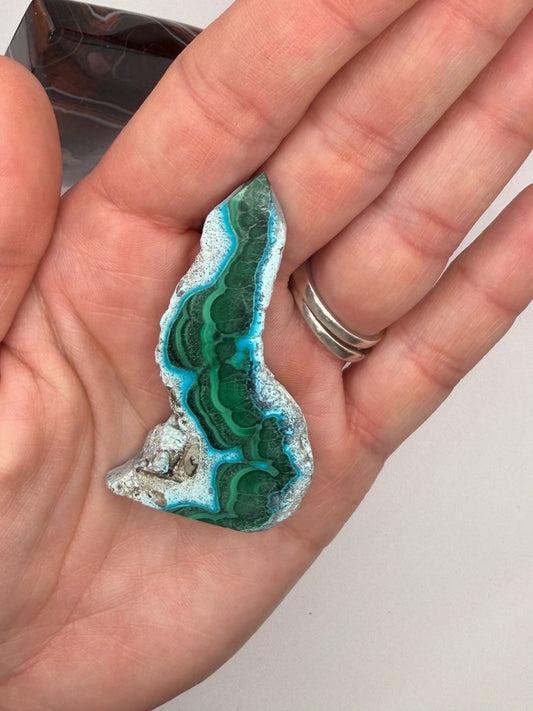 Chrysocolla Mixed Malachite Raw Side Point Style 24