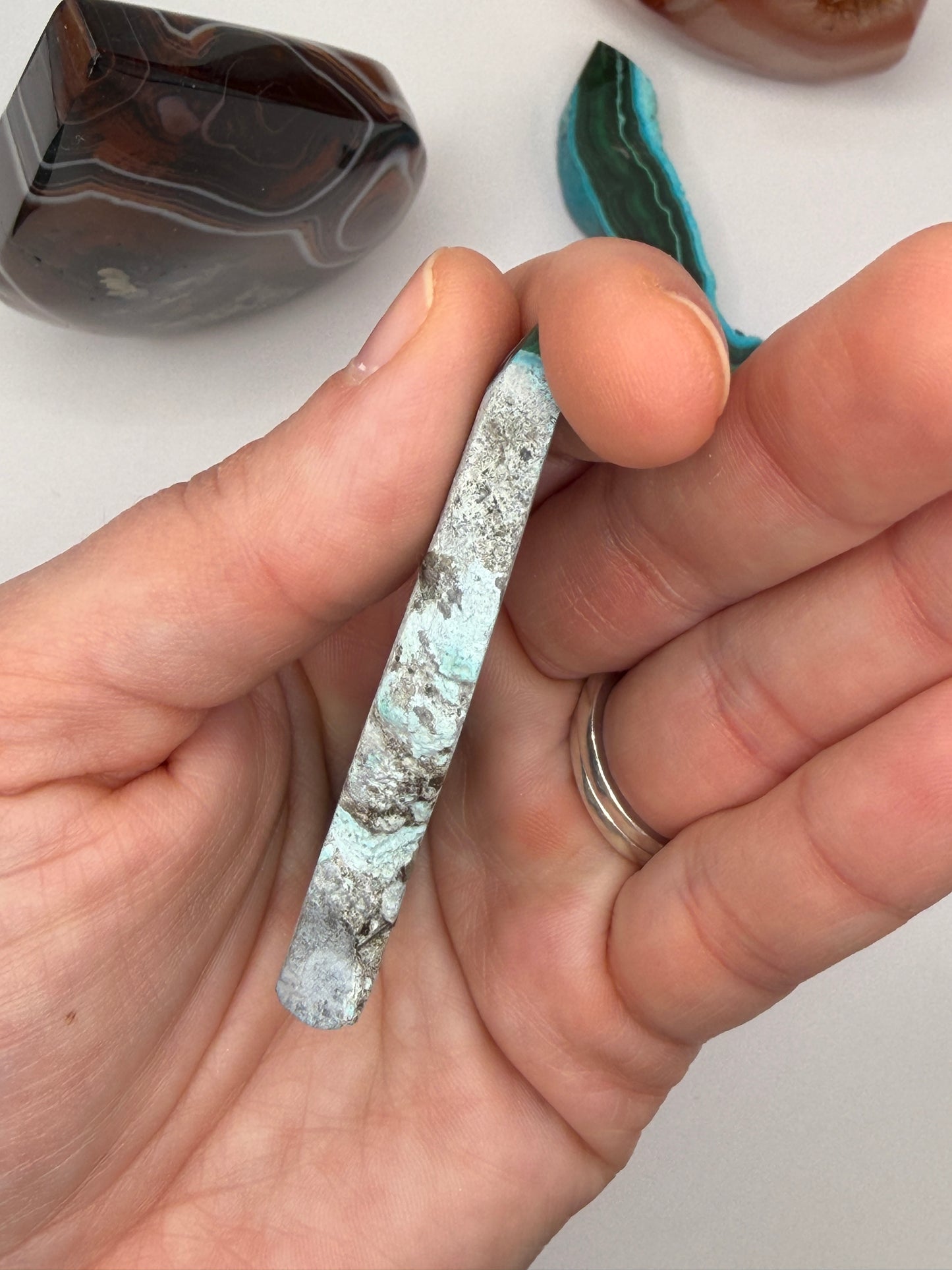 Chrysocolla Mixed Malachite Raw Side Point Style 24
