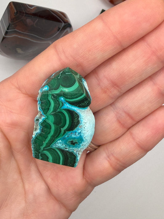 Chrysocolla Mixed Malachite Raw Side Point Style 26