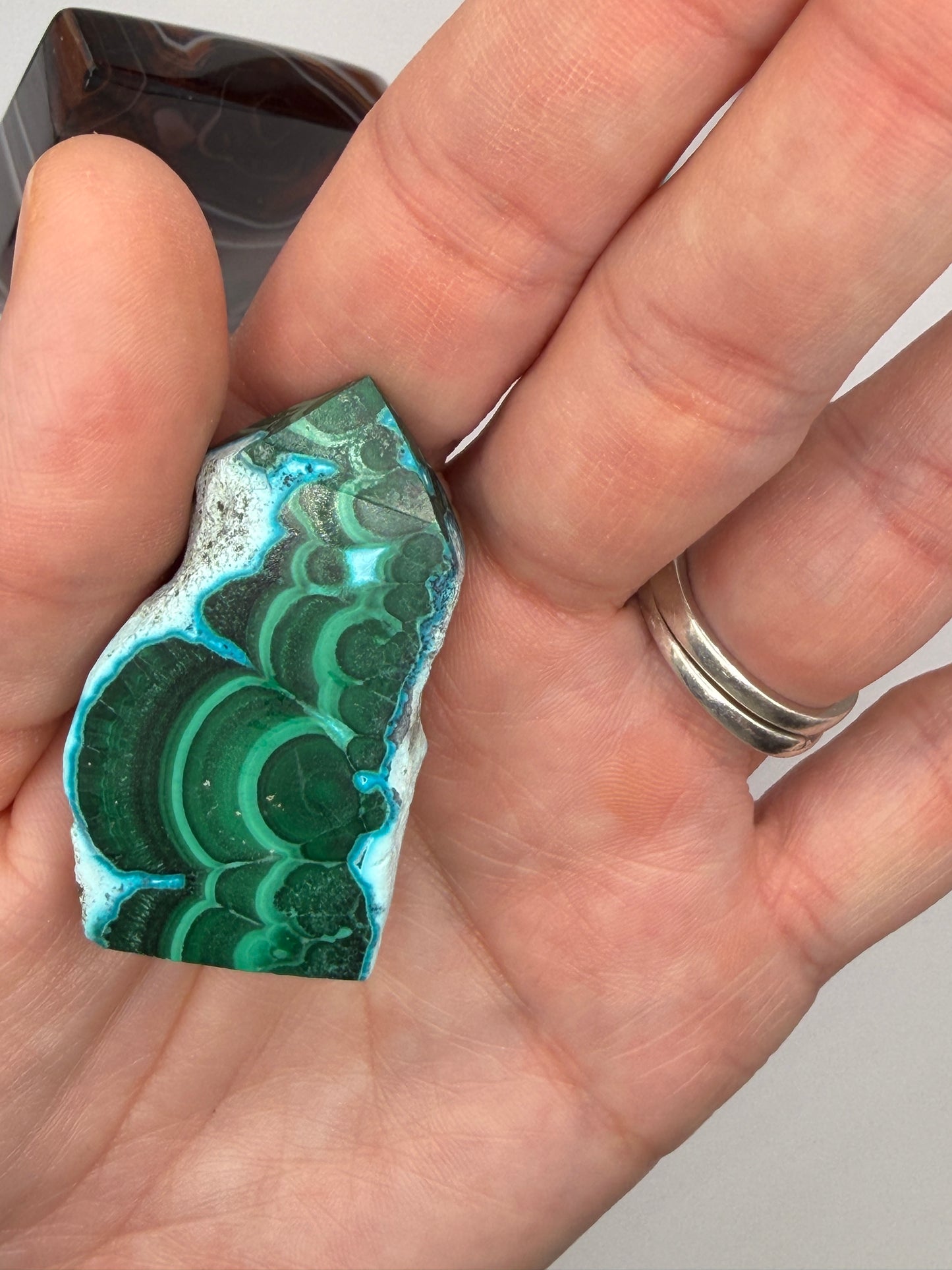 Chrysocolla Mixed Malachite Raw Side Point Style 26