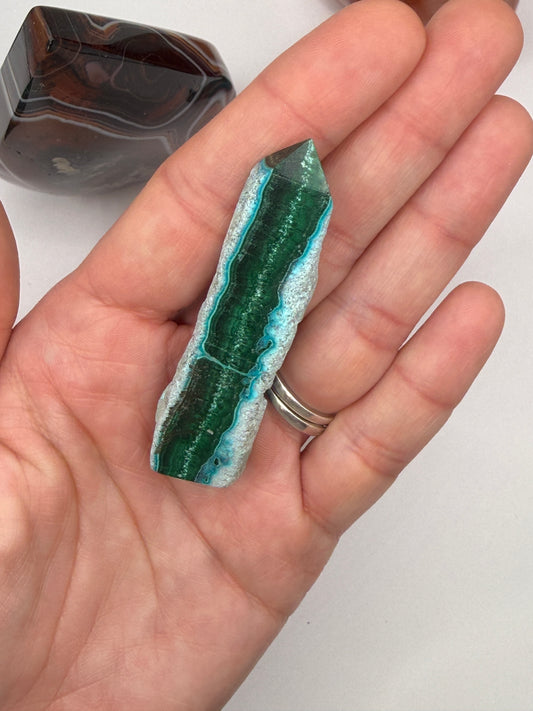 Chrysocolla Mixed Malachite Raw Side Point Style 27