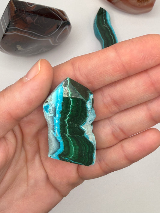 Chrysocolla Mixed Malachite Raw Side Point Style 28
