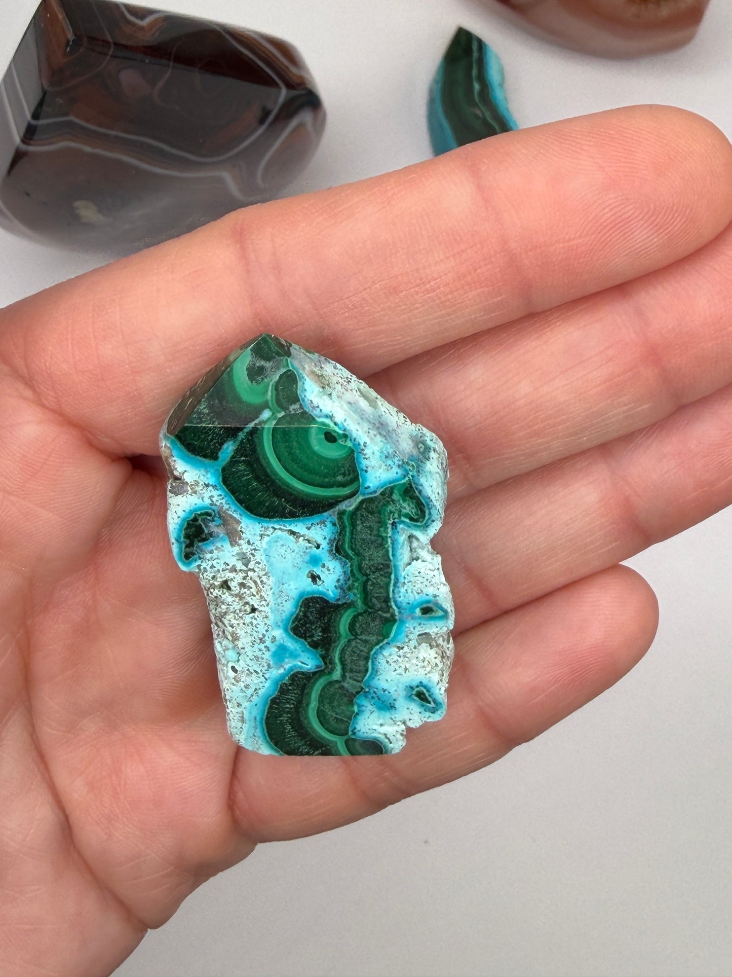 Chrysocolla Mixed Malachite Raw Side Point Style 29