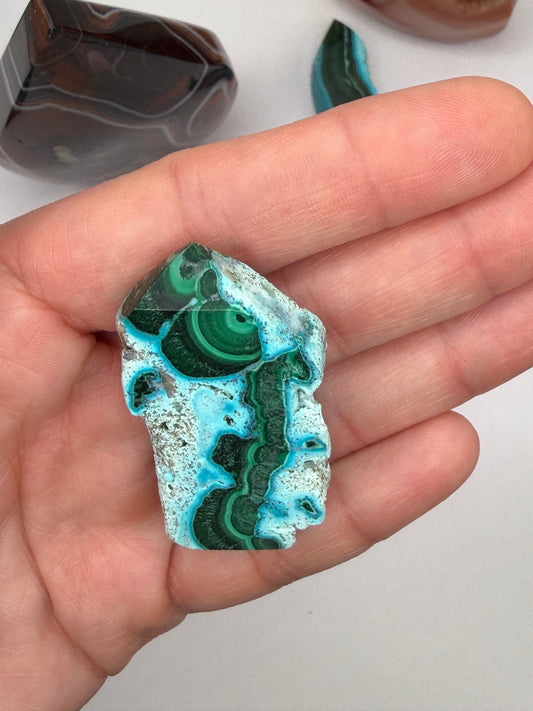 Chrysocolla Mixed Malachite Raw Side Point Style 29