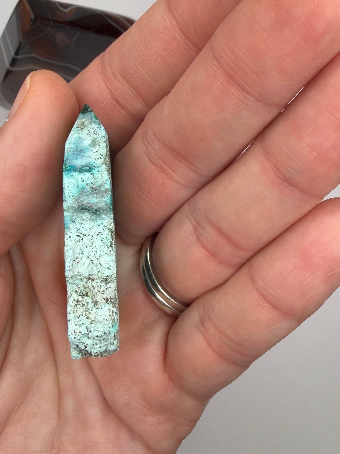 Chrysocolla Mixed Malachite Raw Side Point Style 29
