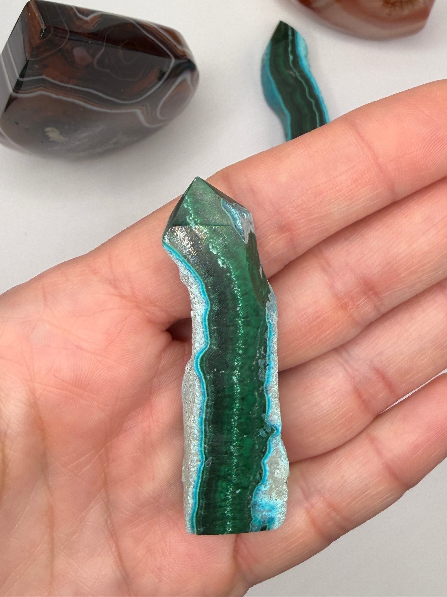 Chrysocolla Mixed Malachite Raw Side Point Style 30