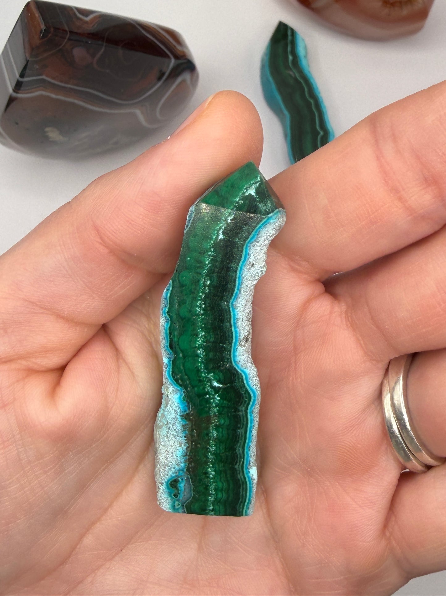 Chrysocolla Mixed Malachite Raw Side Point Style 30